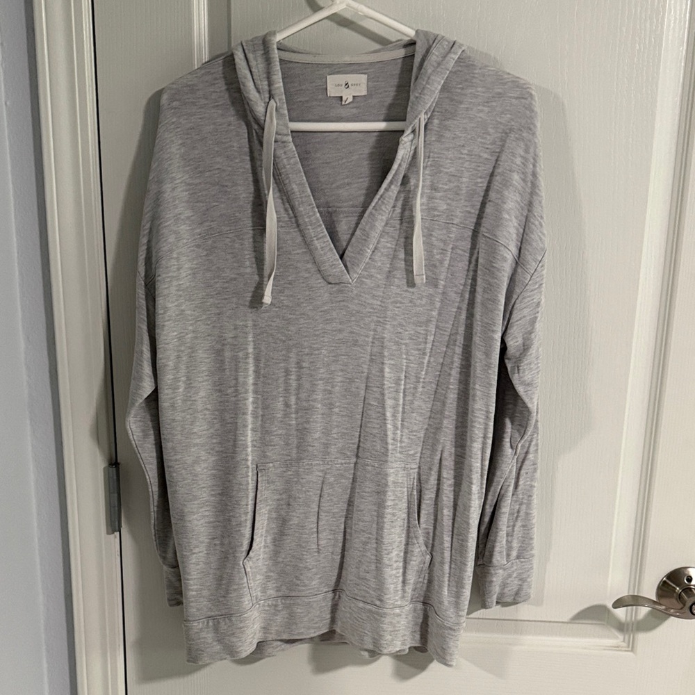 Like New! Lou & Grey Light Gray Women's Hoodie Sweater - Size Small